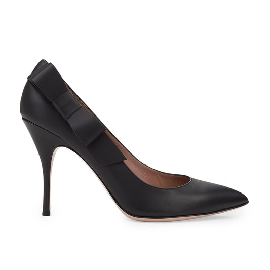 BLACK NERO SIDE BOW HEELS
