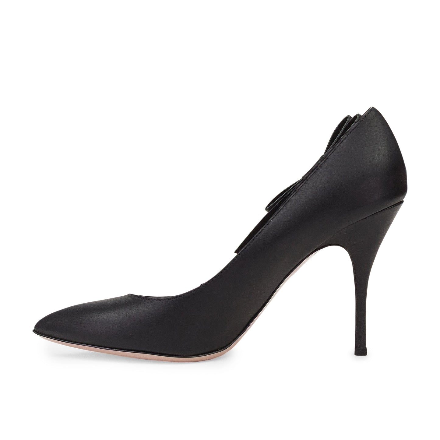 BLACK NERO SIDE BOW HEELS