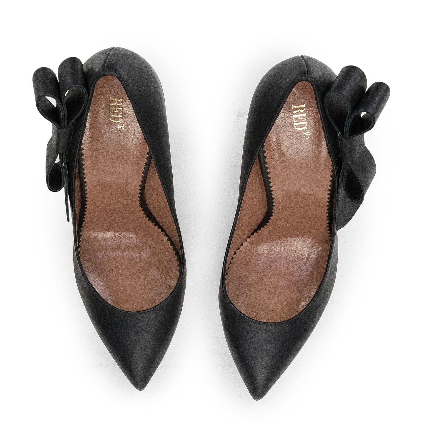 BLACK NERO SIDE BOW HEELS