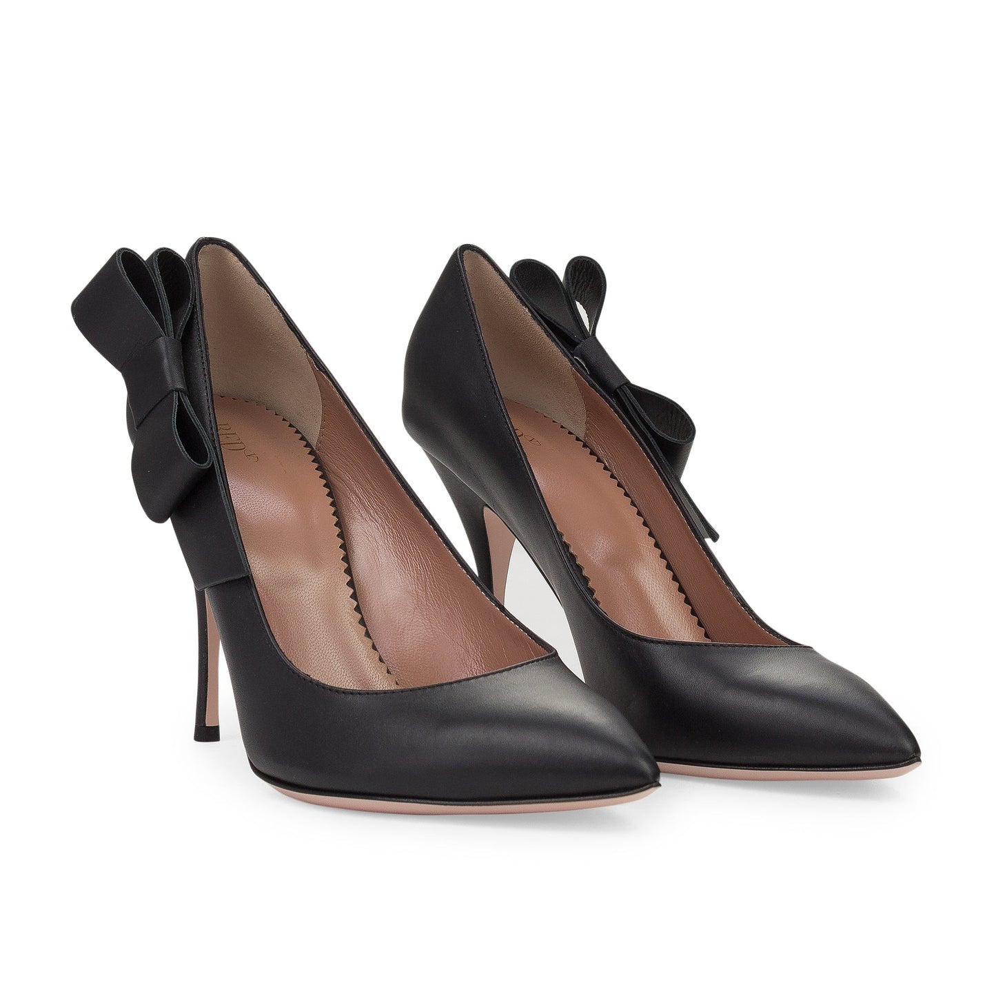 BLACK NERO SIDE BOW HEELS