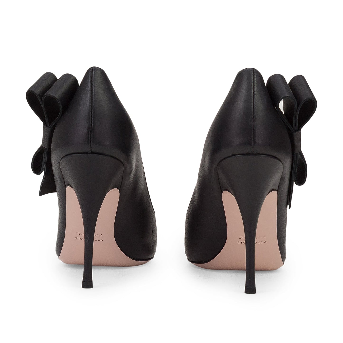 BLACK NERO SIDE BOW HEELS