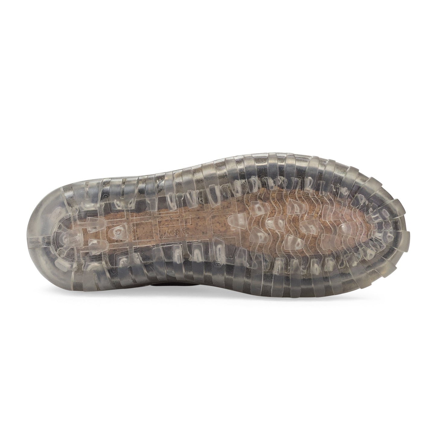 GREY LEATHER/WRAP SOLE SNEAKERS