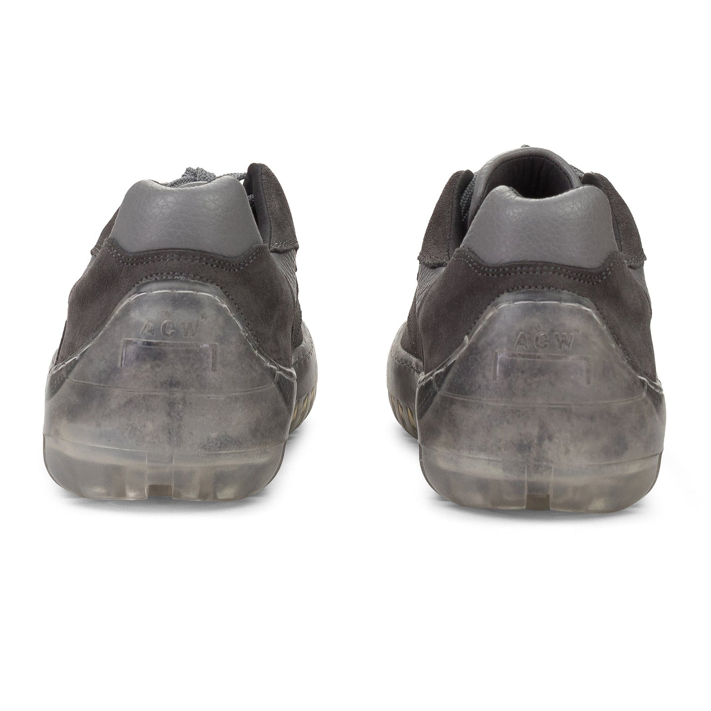 GREY LEATHER/WRAP SOLE SNEAKERS