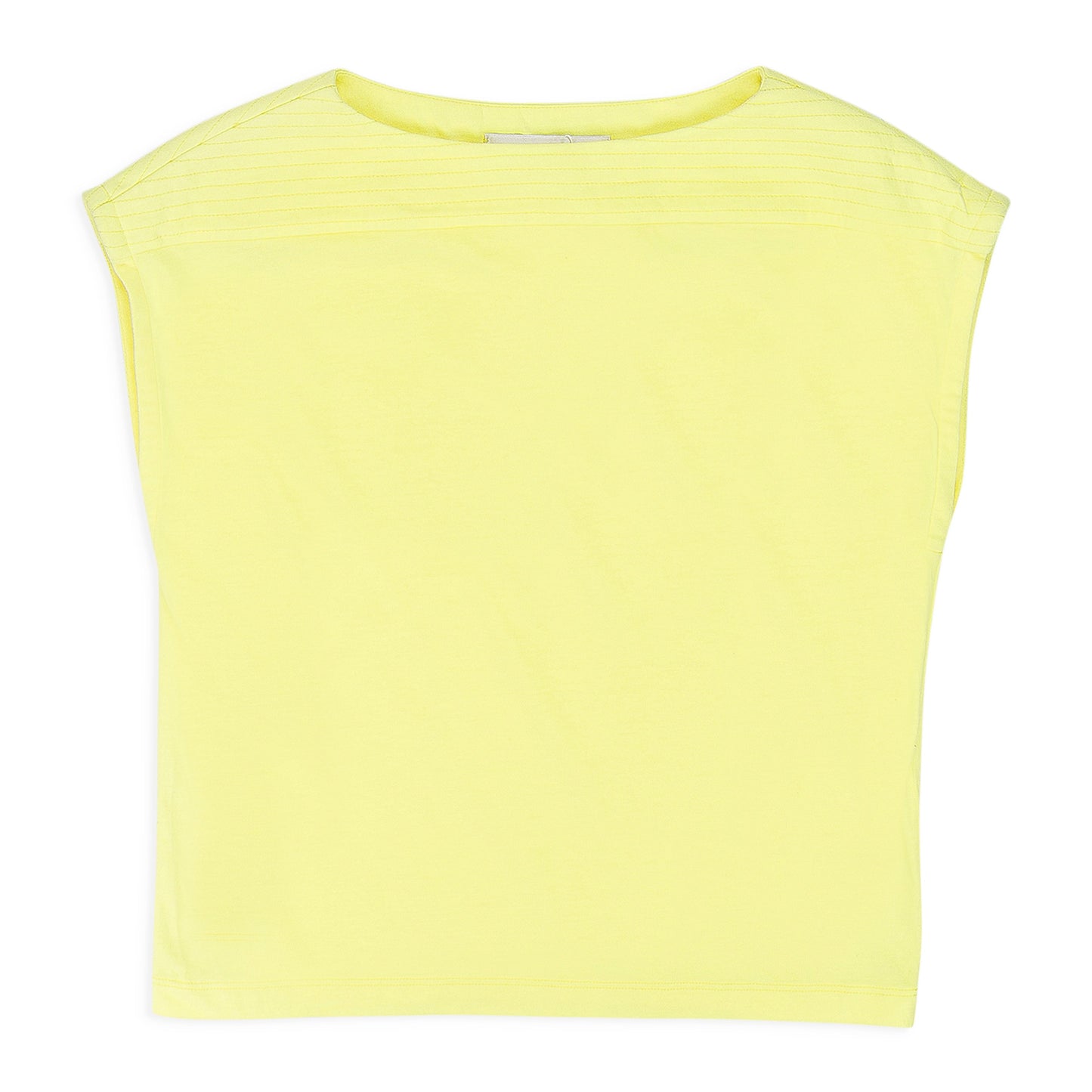 NEON YELLOW QUILTED CROP TOP
