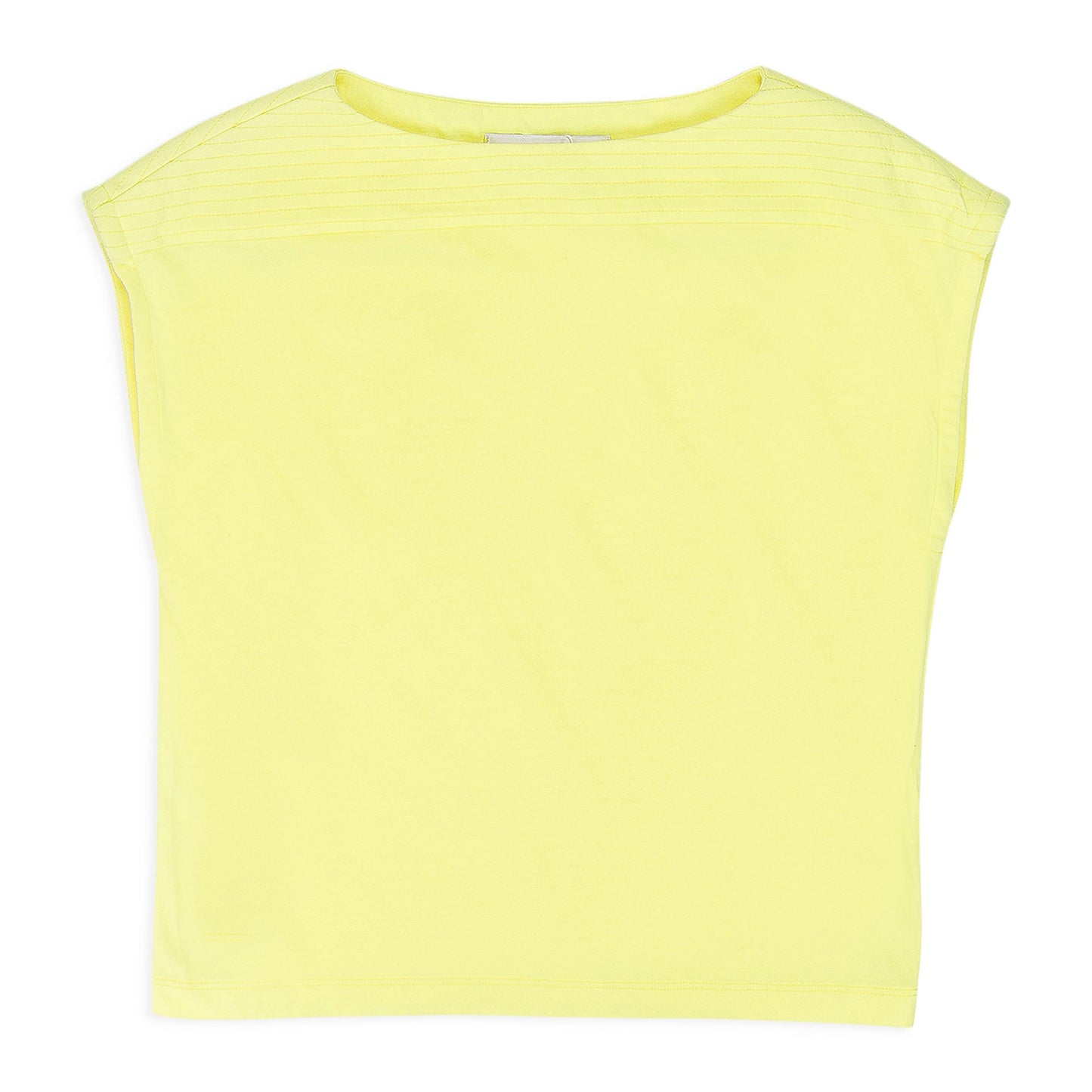 NEON YELLOW QUILTED CROP TOP