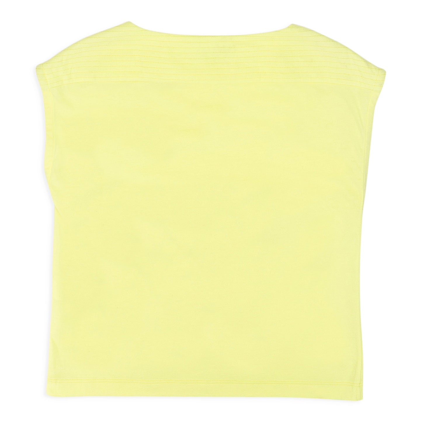 NEON YELLOW QUILTED CROP TOP