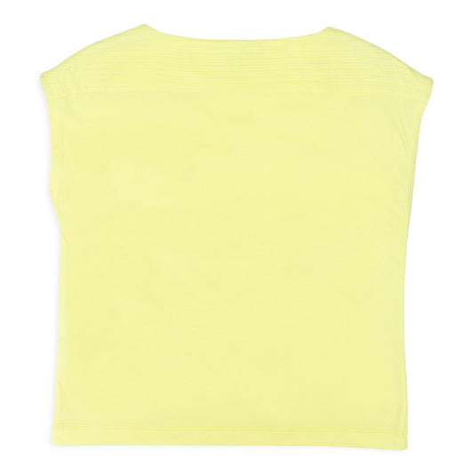 NEON YELLOW QUILTED CROP TOP