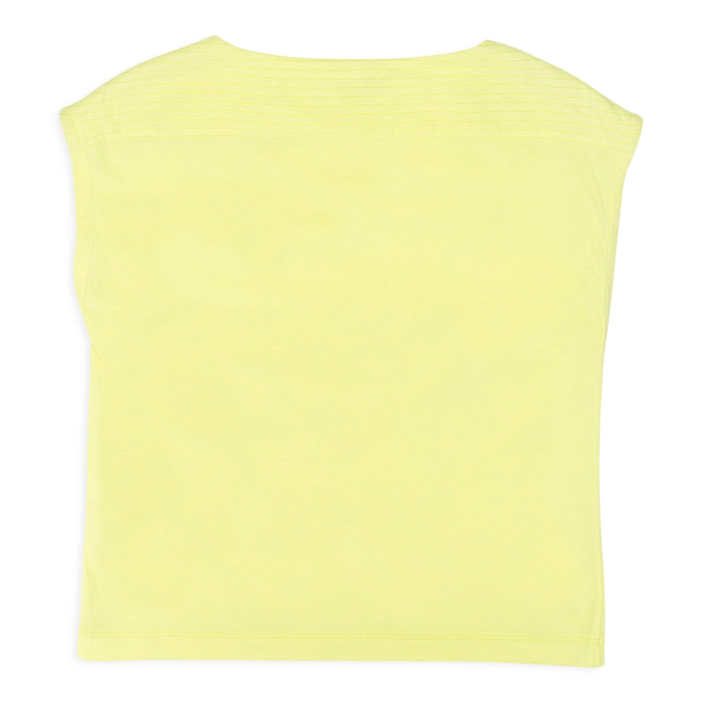 NEON YELLOW QUILTED CROP TOP