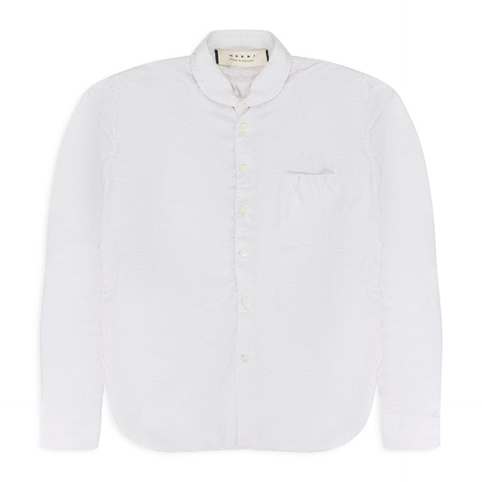 WHITE FADED STRIPE POPLIN' BUTTON-DOWN SHIRT