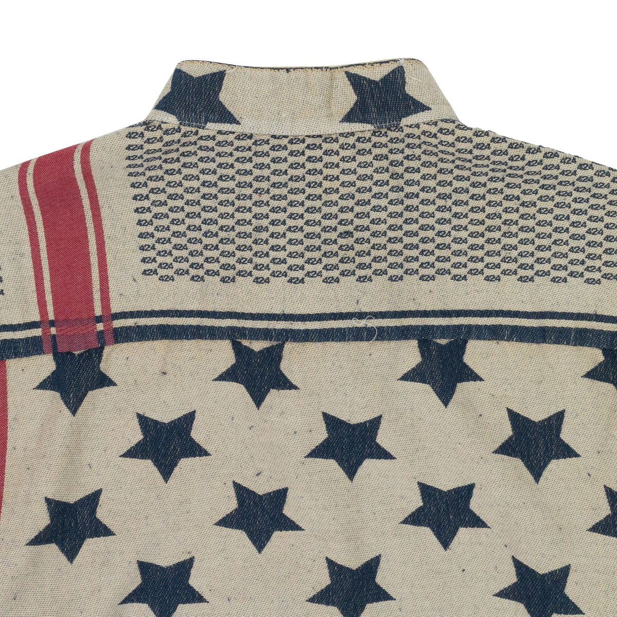 MULTI TUNIC AMERICAN FLAG BUTTON-DOWN SHIRT