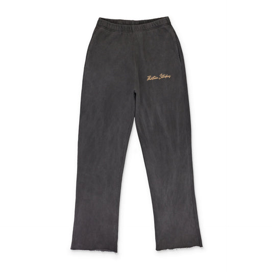 BLACK OIL WASH SWEATPANTS