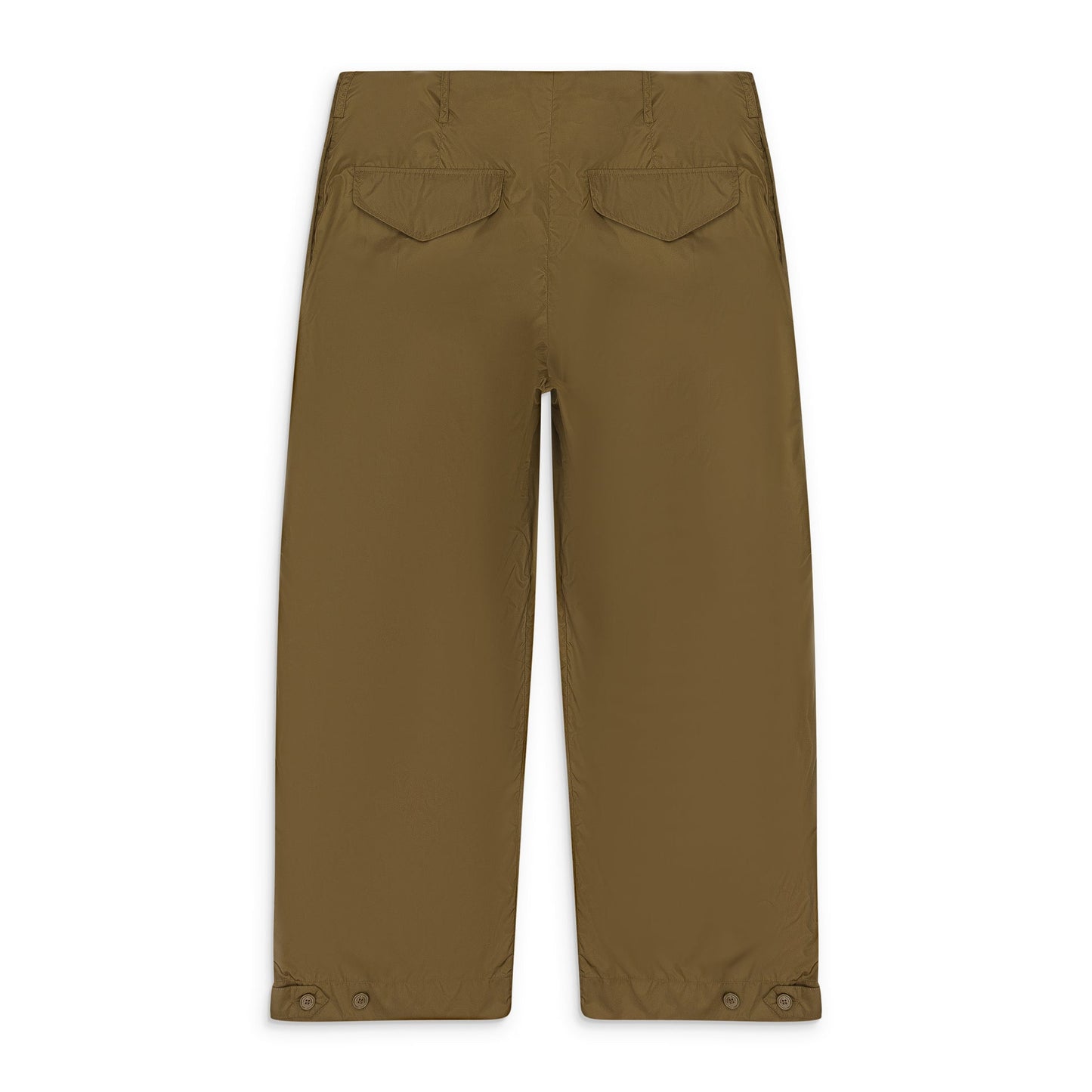 GREEN MULTI POCKET TECH NYLON CARGO TROUSERS