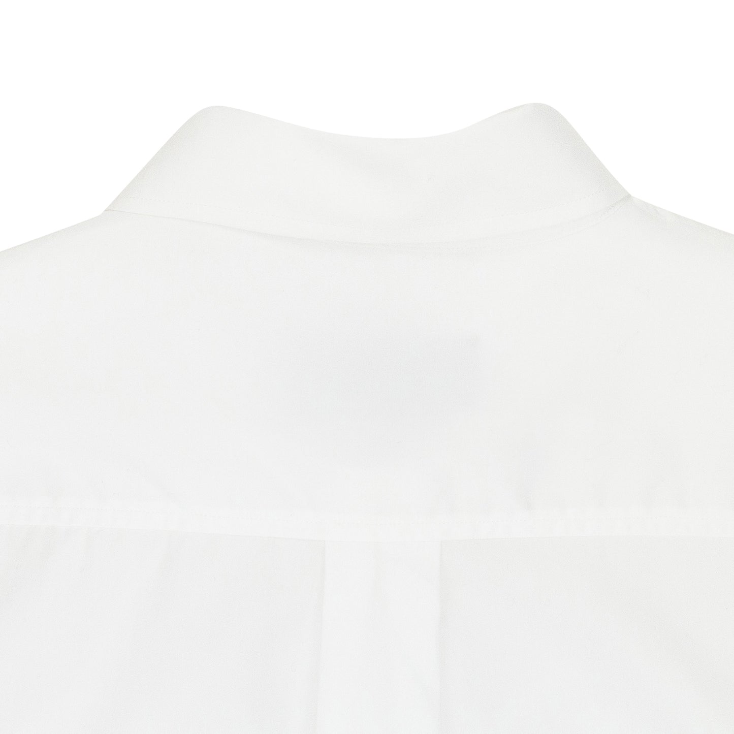 WHITE CLASSIC FIT WITH RUCHING BUTTON-DOWN SHIRT