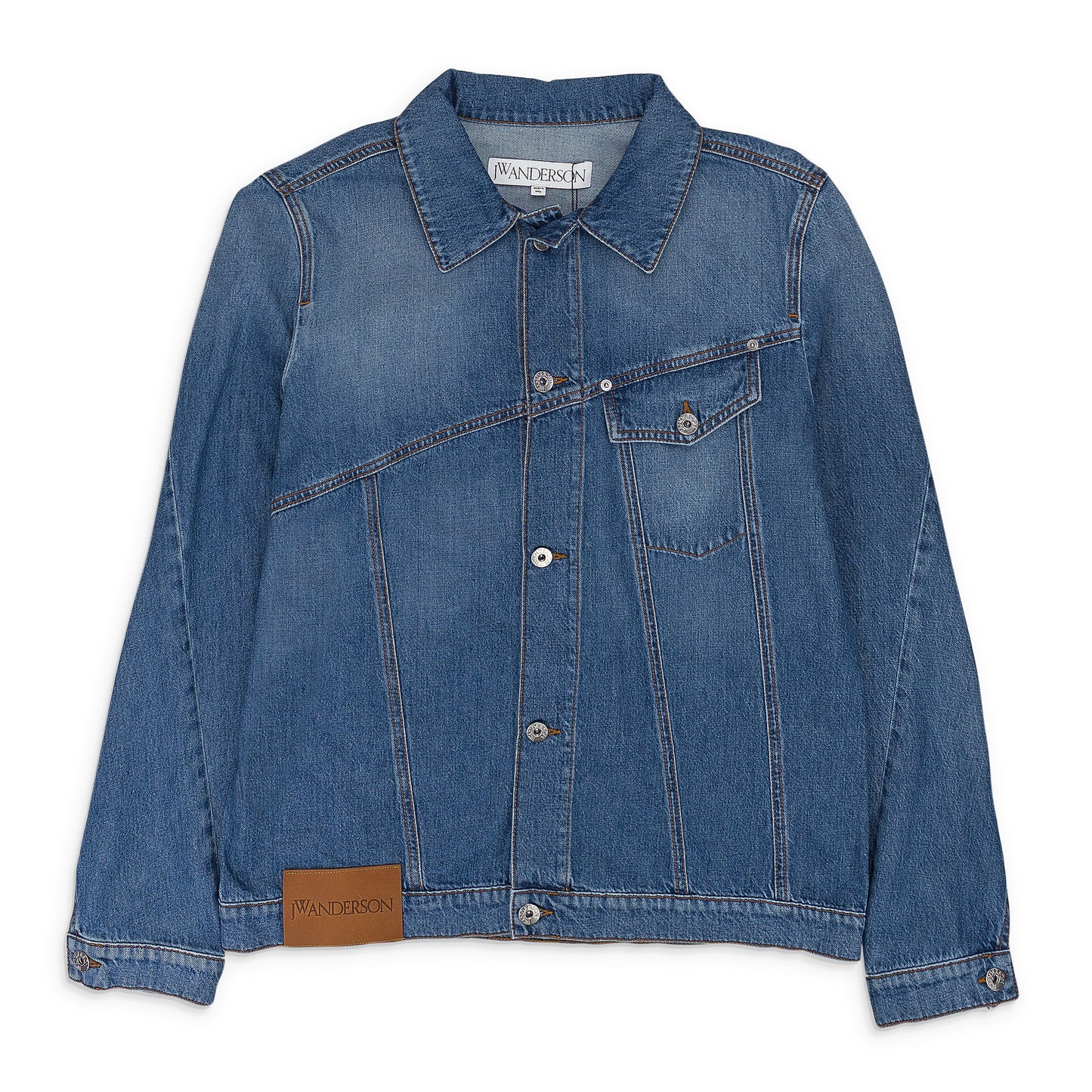 BLUE TWISTED FITTED DENIM JACKET