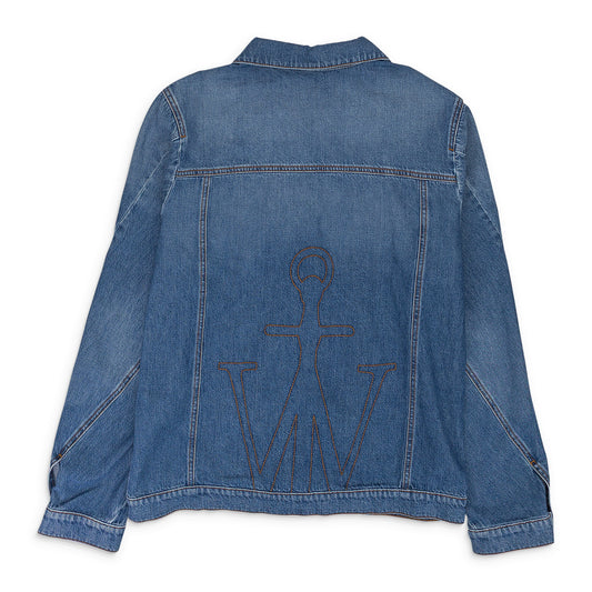 BLUE TWISTED FITTED DENIM JACKET