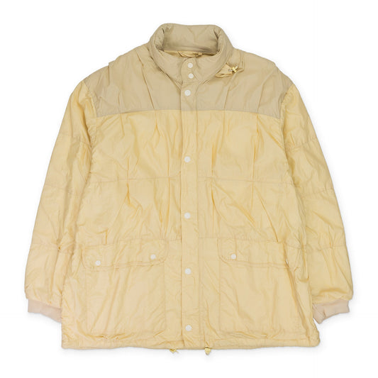 CREAM NYLON ZIP UP JACKET