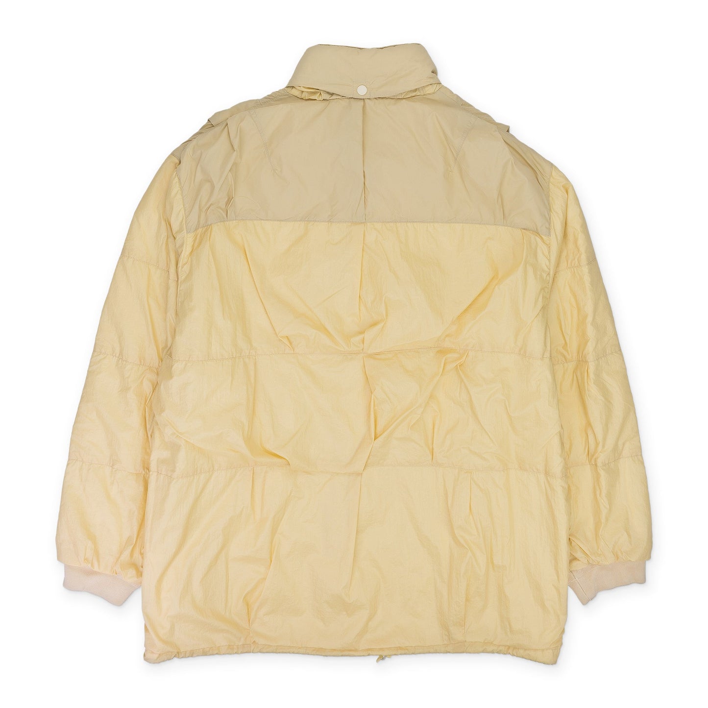 CREAM NYLON ZIP UP JACKET