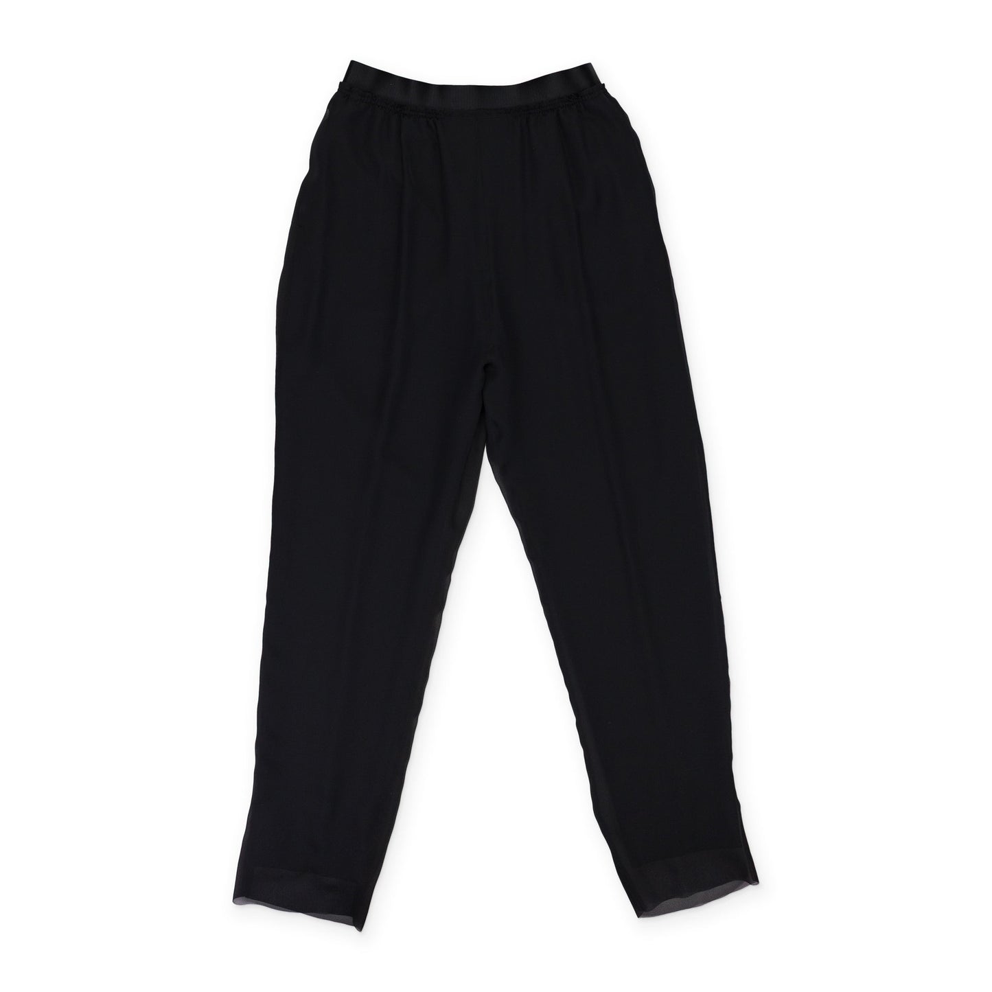 BLACK MESH LAYERED PANTS