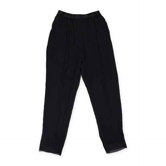 BLACK MESH LAYERED PANTS