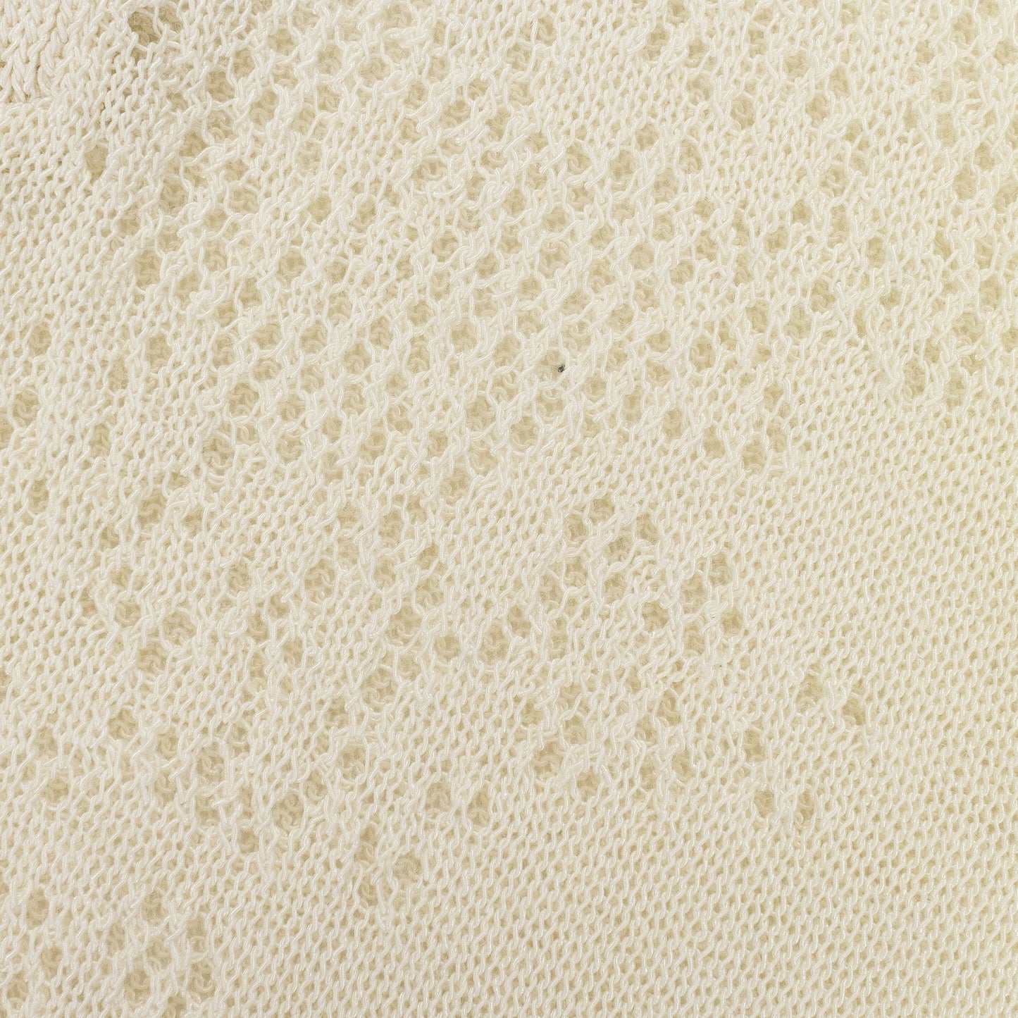 CREAM BIG PIQUET POLO SWEATER
