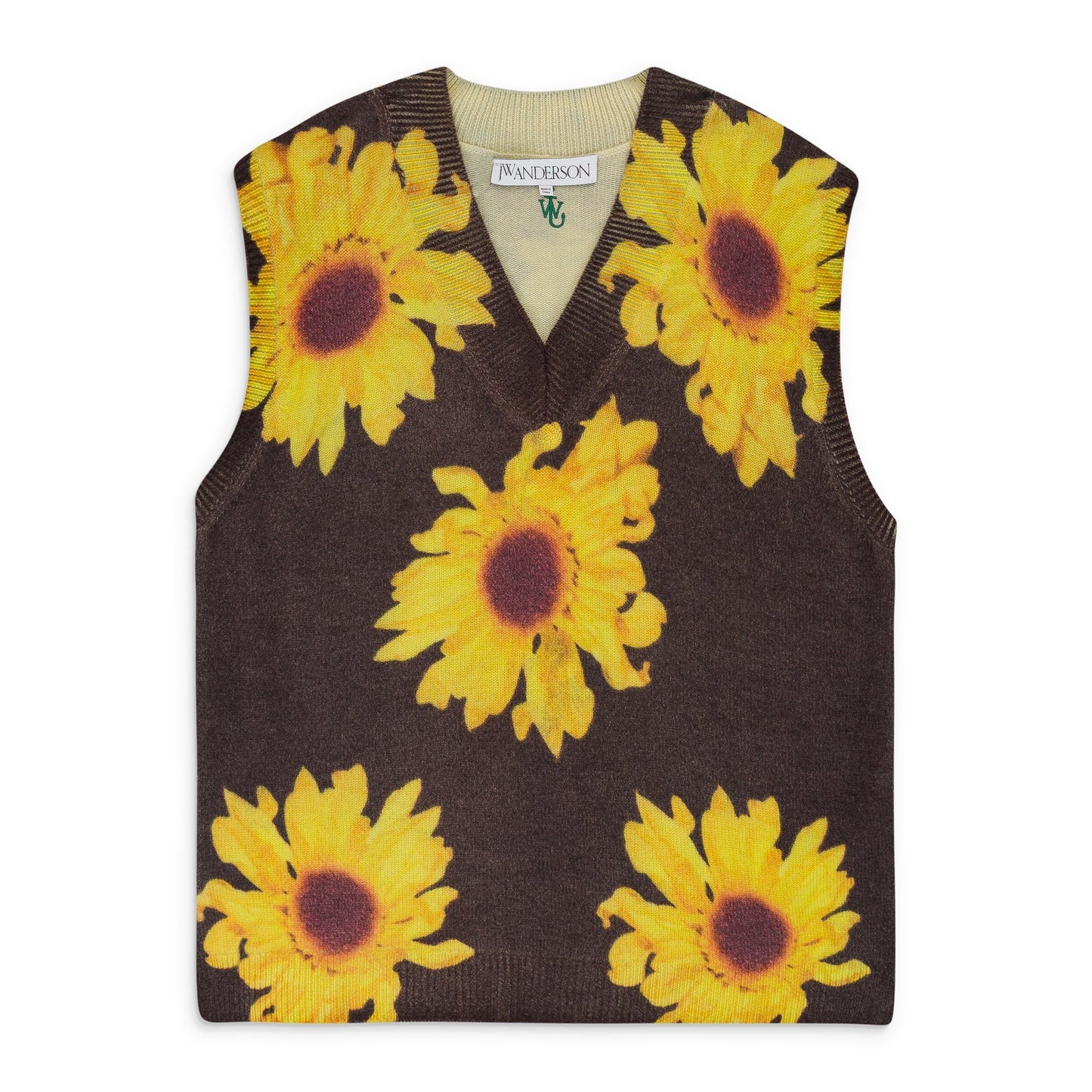 BROWN PRINTED VEST