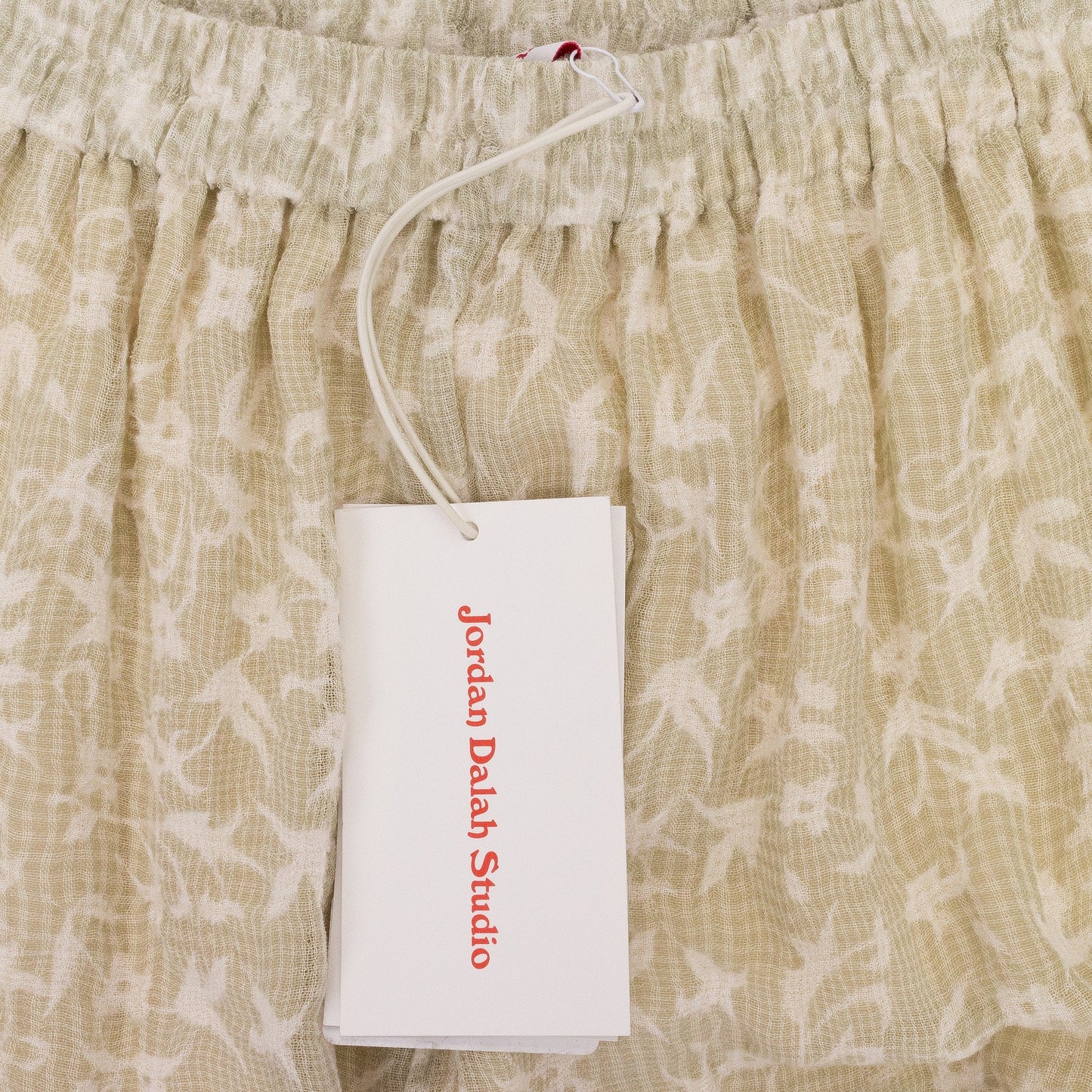 GREEN/WHITE/BEIGE WISPY FLARED LEG STRAIGHT TROUSERS