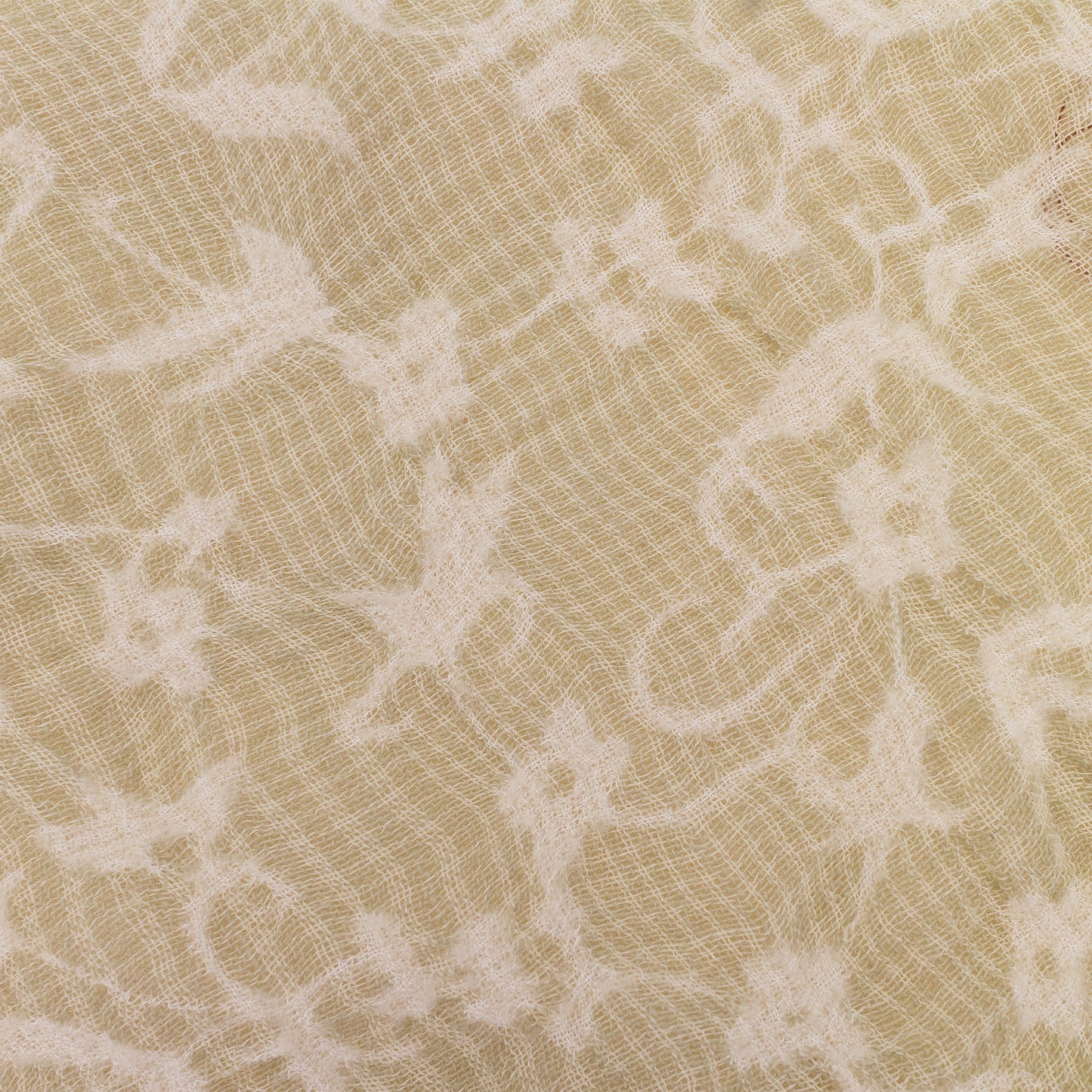 GREEN/WHITE/BEIGE WISPY FLARED LEG STRAIGHT TROUSERS