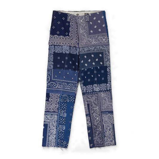 NAVY BANDANA D TROUSERS
