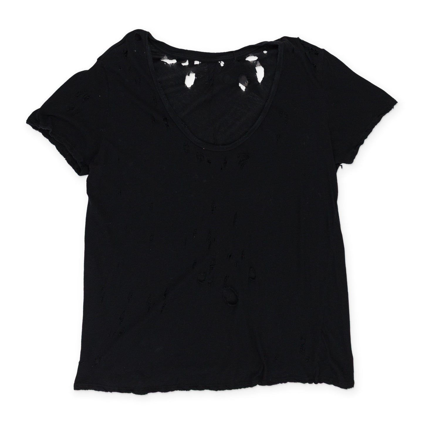 BLACK RIPPED T-SHIRT