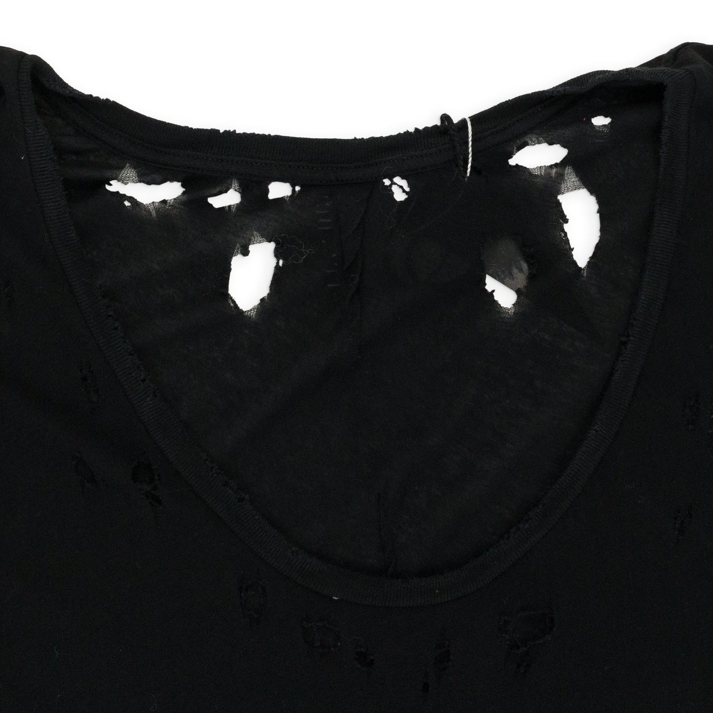BLACK RIPPED T-SHIRT