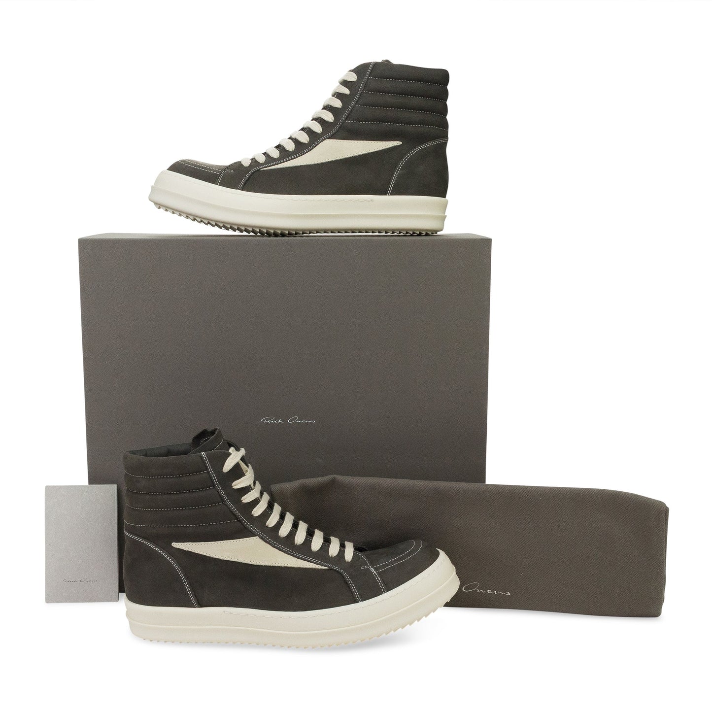 DARK DUST LEATHER HIGH VINTAGE SNEAKERS