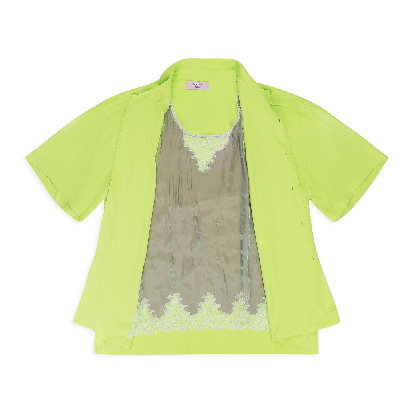 GREEN CAMISOLE BUTTON-DOWN SHIRT