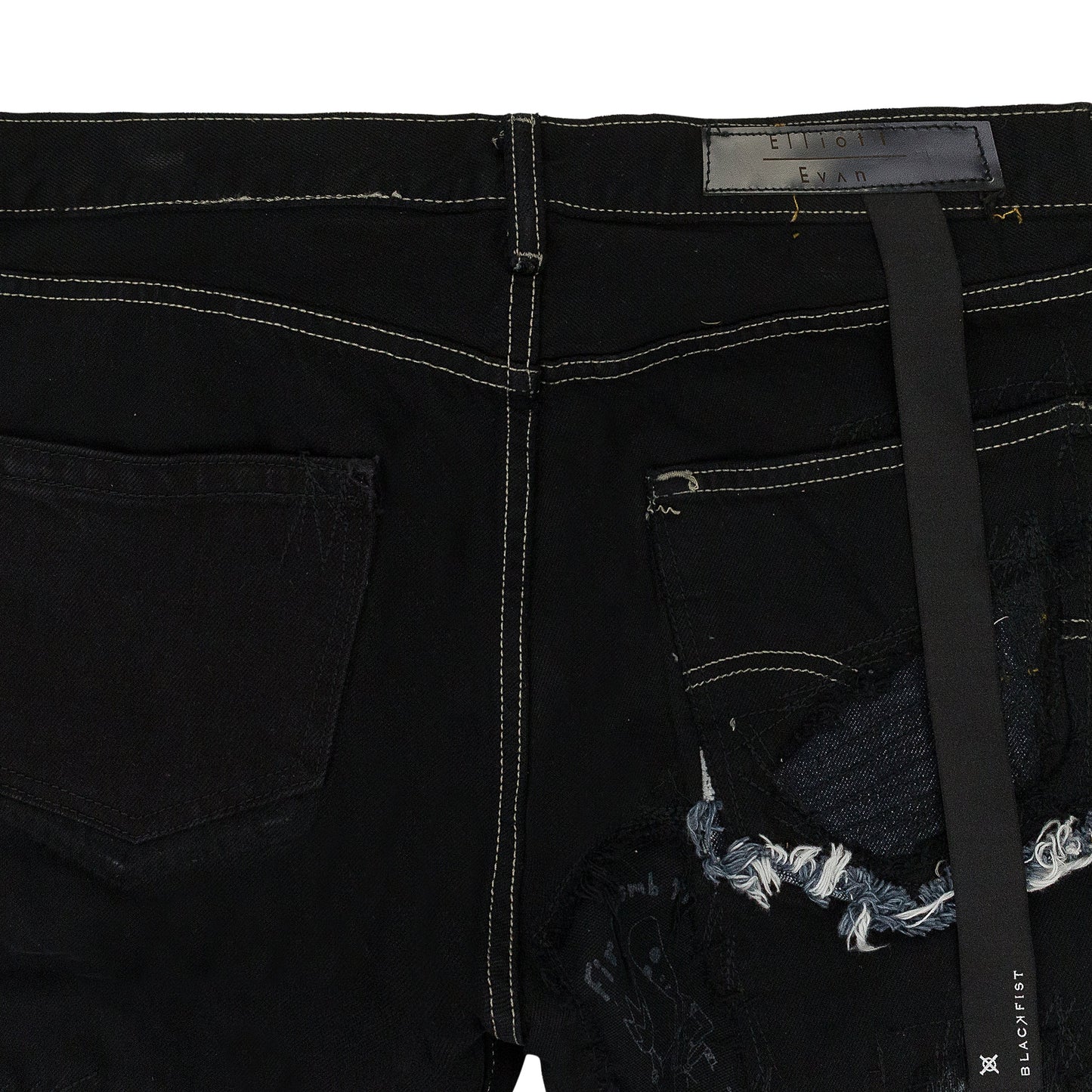 BLACK PRINTED SKINNY JEANS