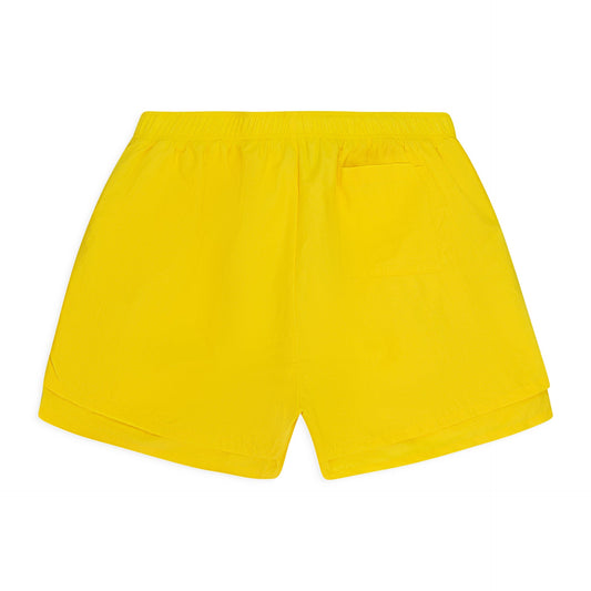 YELLOW OG WEB DOUBLE LAYER SHORTS