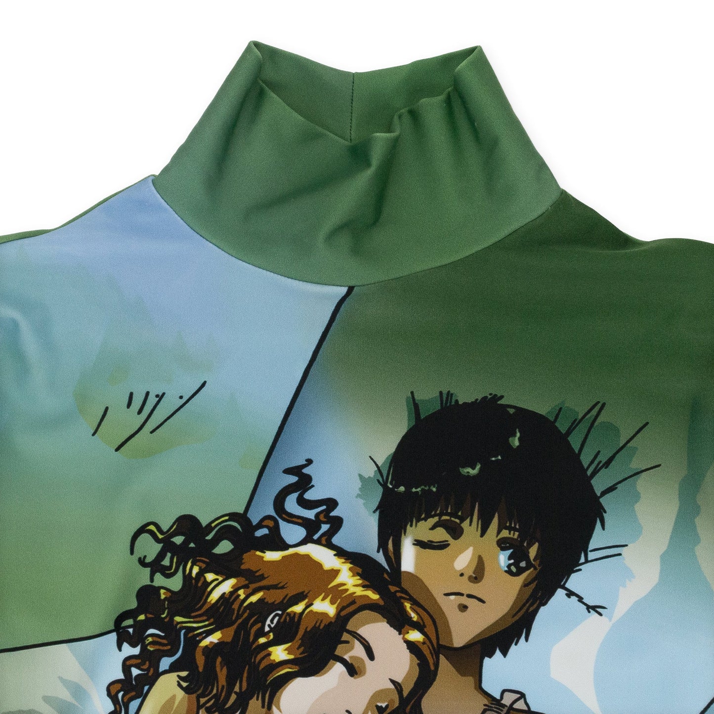 GREEN STYLING TOP WITH GLOVES TANK TOPS