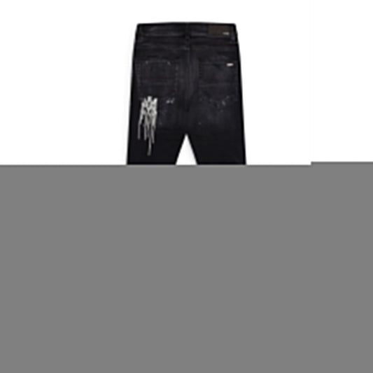 AGED BLACK MA DRIP JEANS