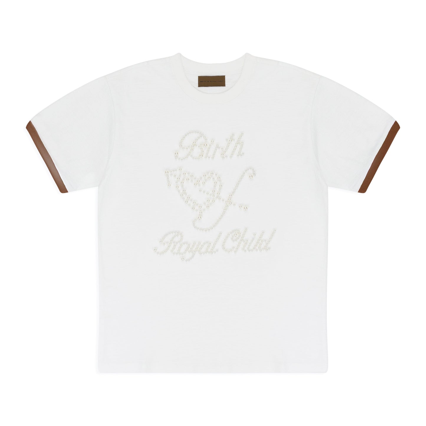 WHITE PEARL PATCHWORK SHORT SLEEVE