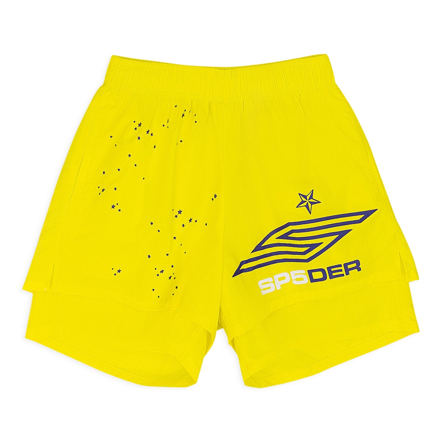 YELLOW PRO DOUBLE LAYER SHORTS