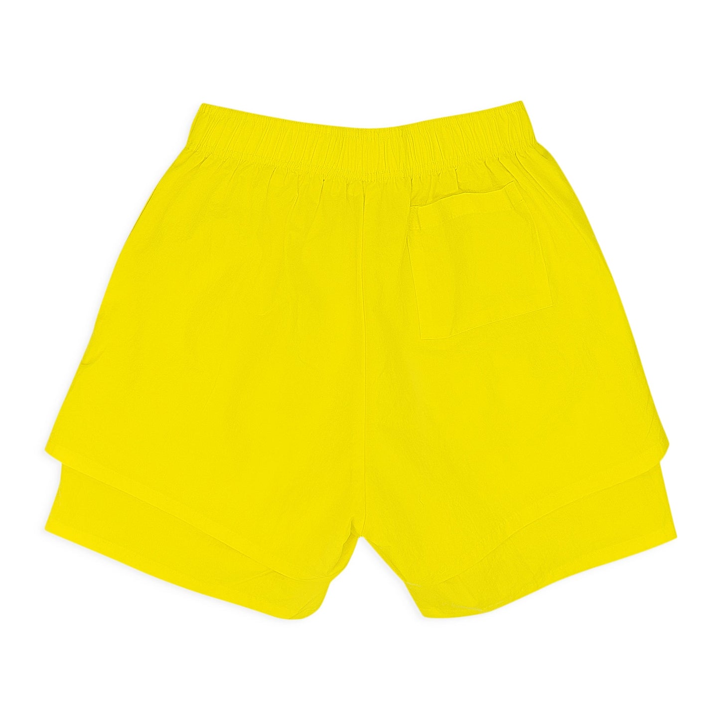 YELLOW PRO DOUBLE LAYER SHORTS