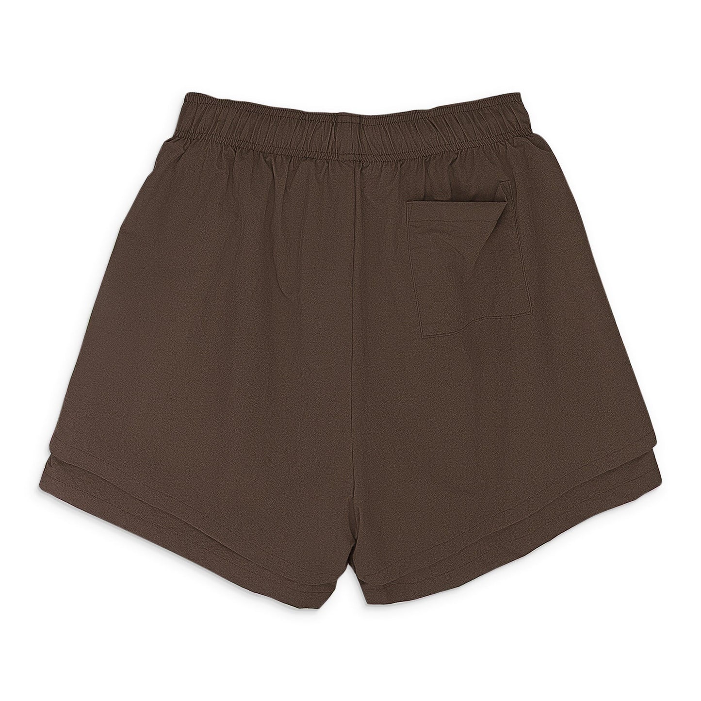 BROWN OG WEB DOUBLE LAYER SHORTS
