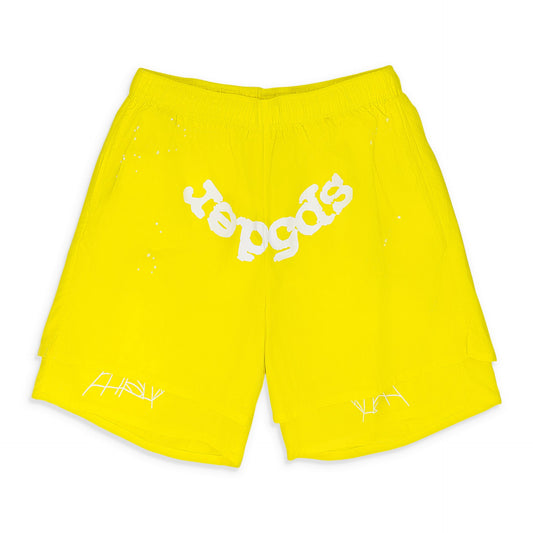 YELLOW OG DOUBLE LAYER SWEATSHORT