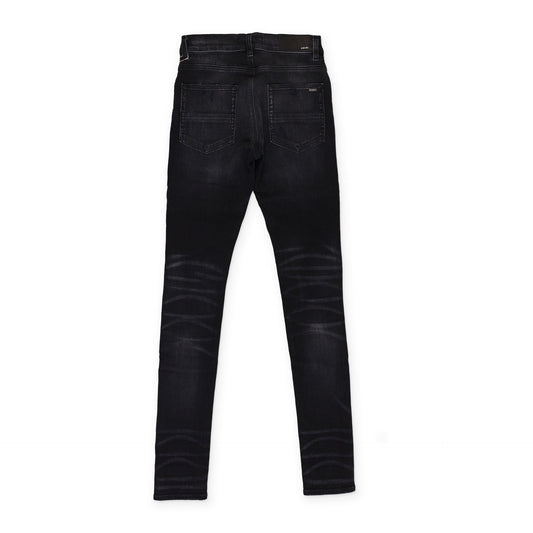 AGED BLACK TIE DYE BANDANA THRASHER JEANS