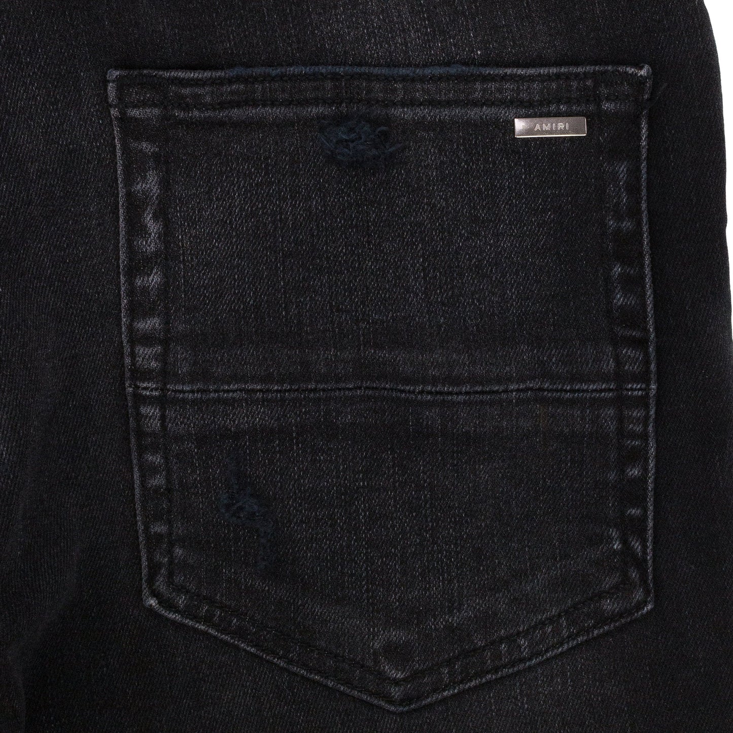 AGED BLACK TIE DYE BANDANA THRASHER JEANS