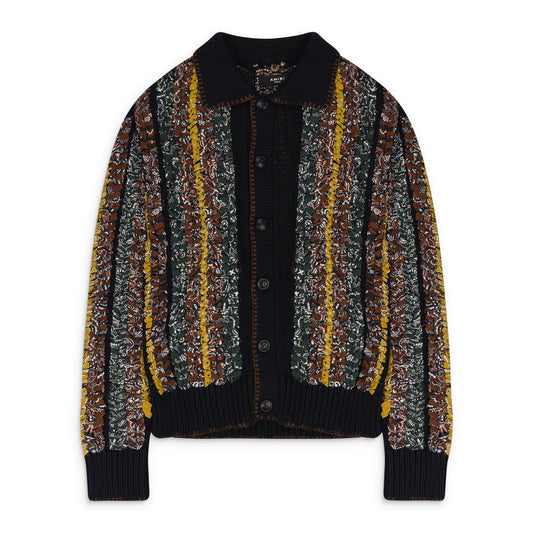 BLACK BRAIDED BANDANA BUTTON-UP SHIRTS