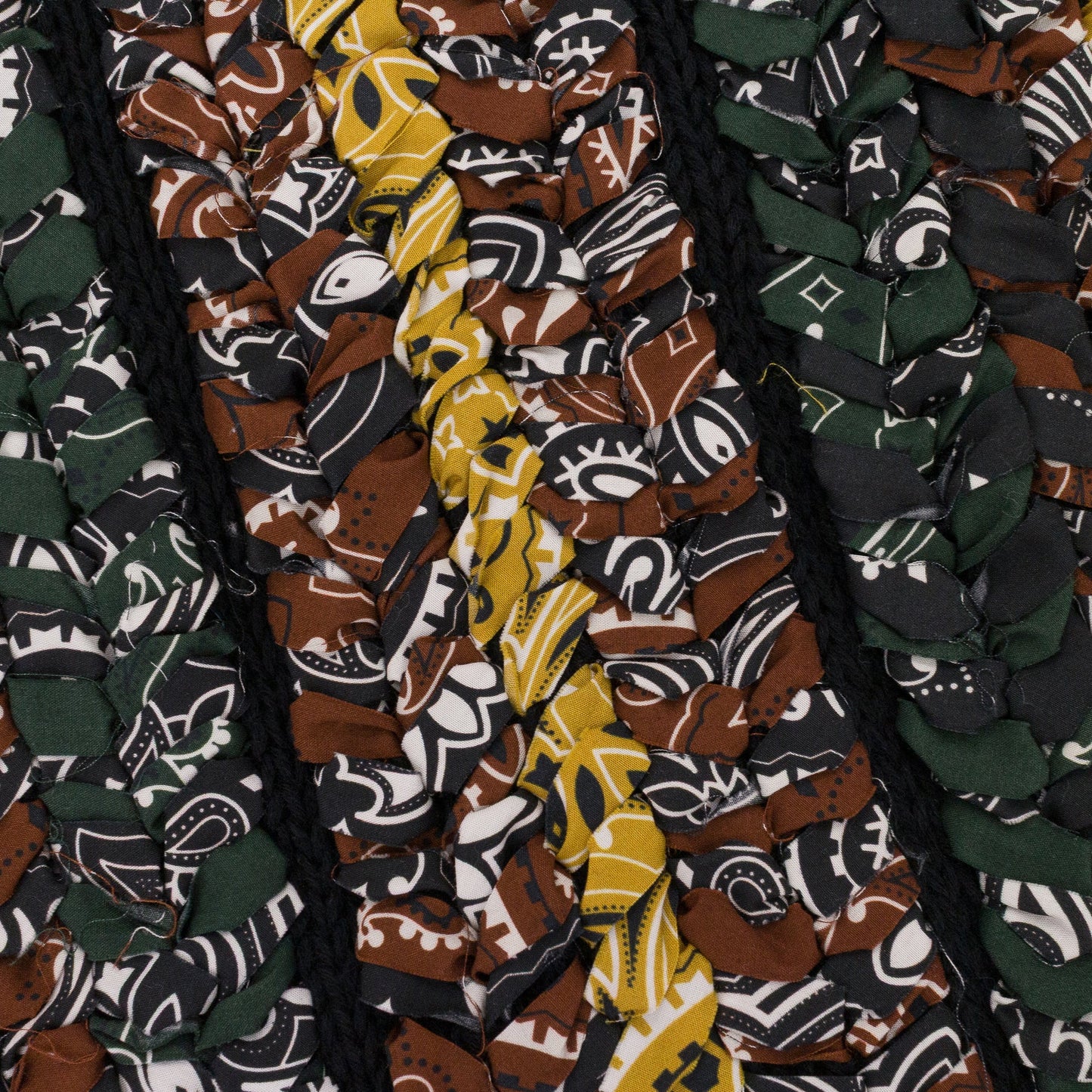 BLACK BRAIDED BANDANA BUTTON-UP SHIRTS