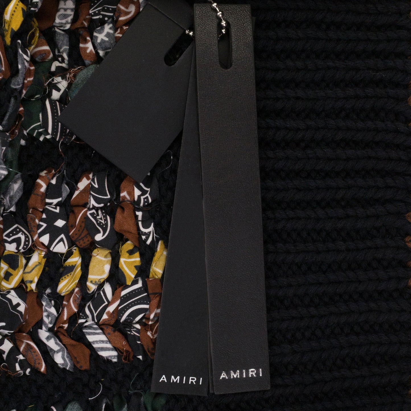 BLACK BRAIDED BANDANA BUTTON-UP SHIRTS