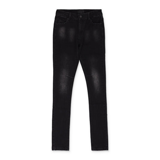 BLACK FADED DISTRESSED SKINNY JEANS