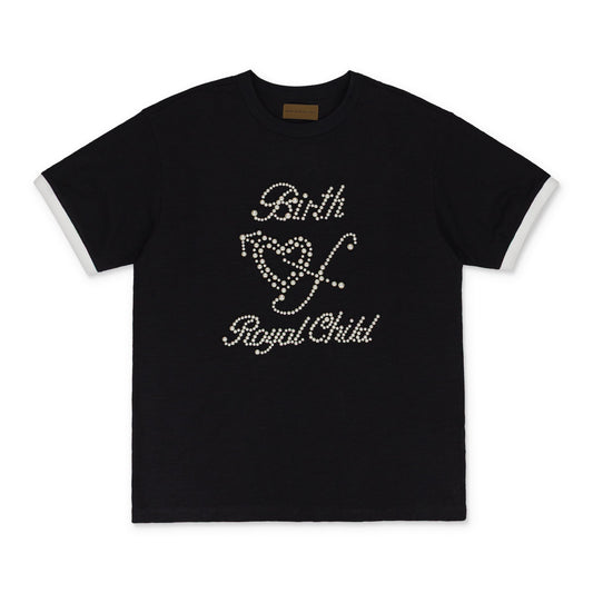 BLACK PEARL PATCHWORK SHORT SLEEVE