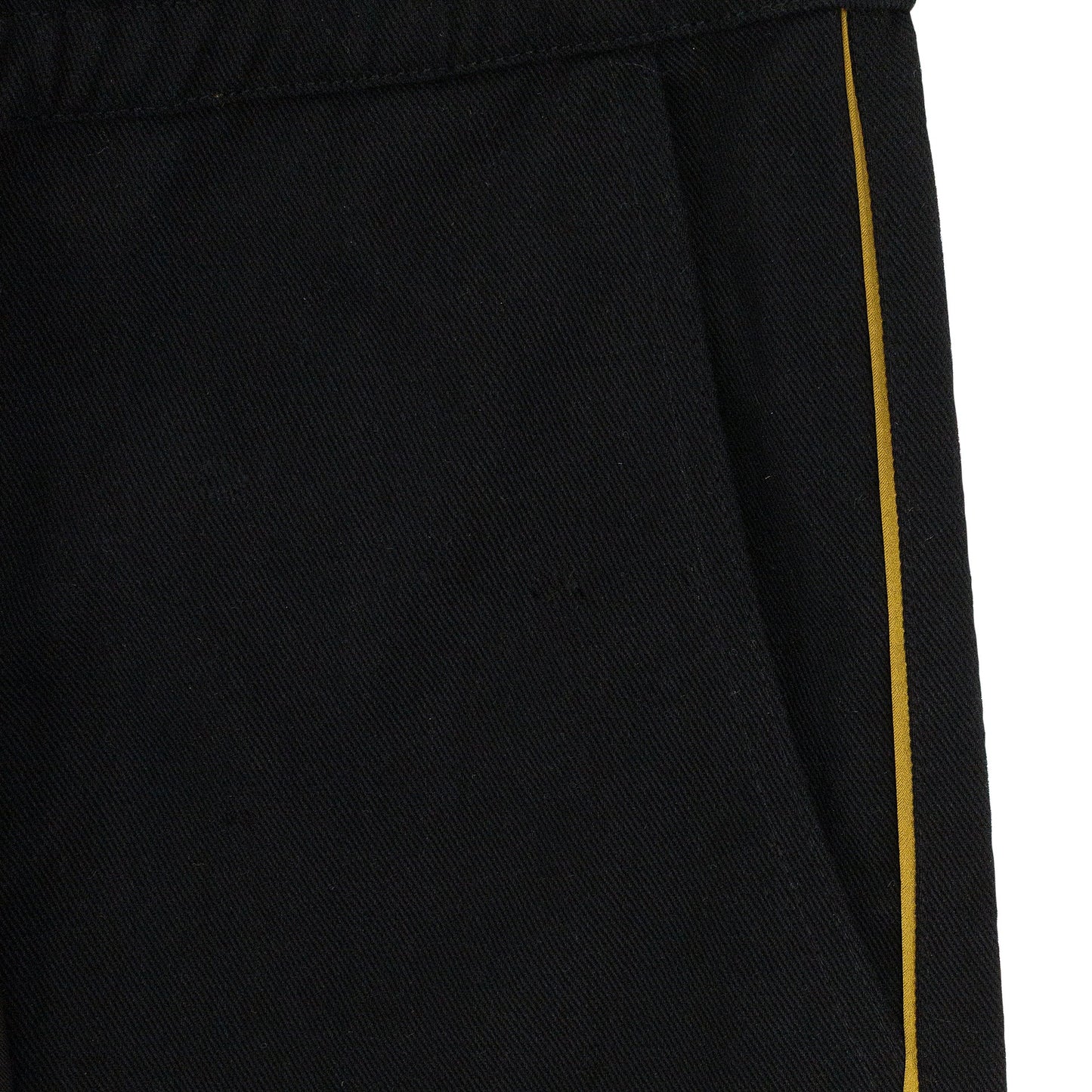 BLACK PIPED TWILL TRACK PANTS