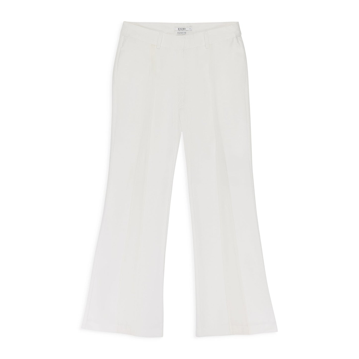 WHITE LOW WAISTED TROUSERS